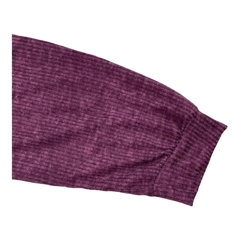 Jockey Lounge Sweater Sz 3X Ribbed Microfiber‎ Stretch Button Up Maroon L/S NWT
